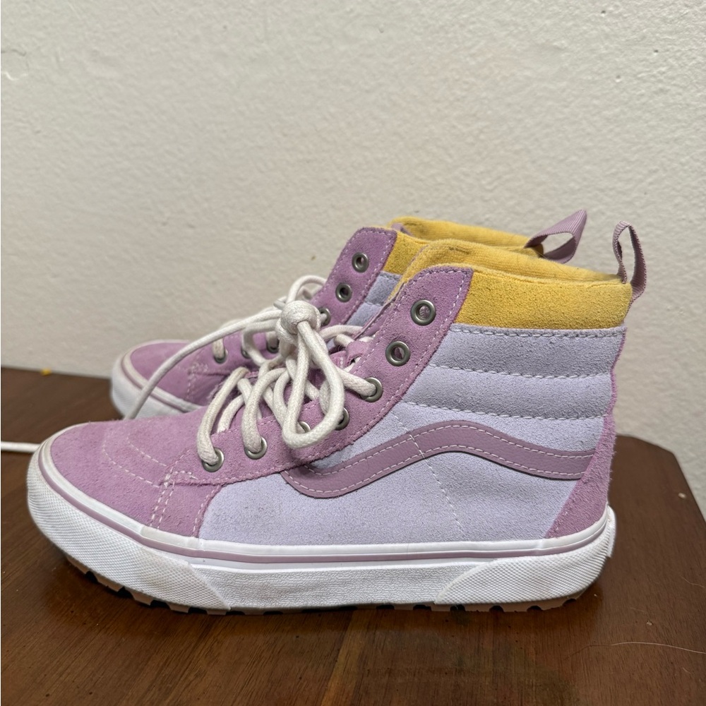 Vans Kids High-Top Sneakers - Lavender and Mustard